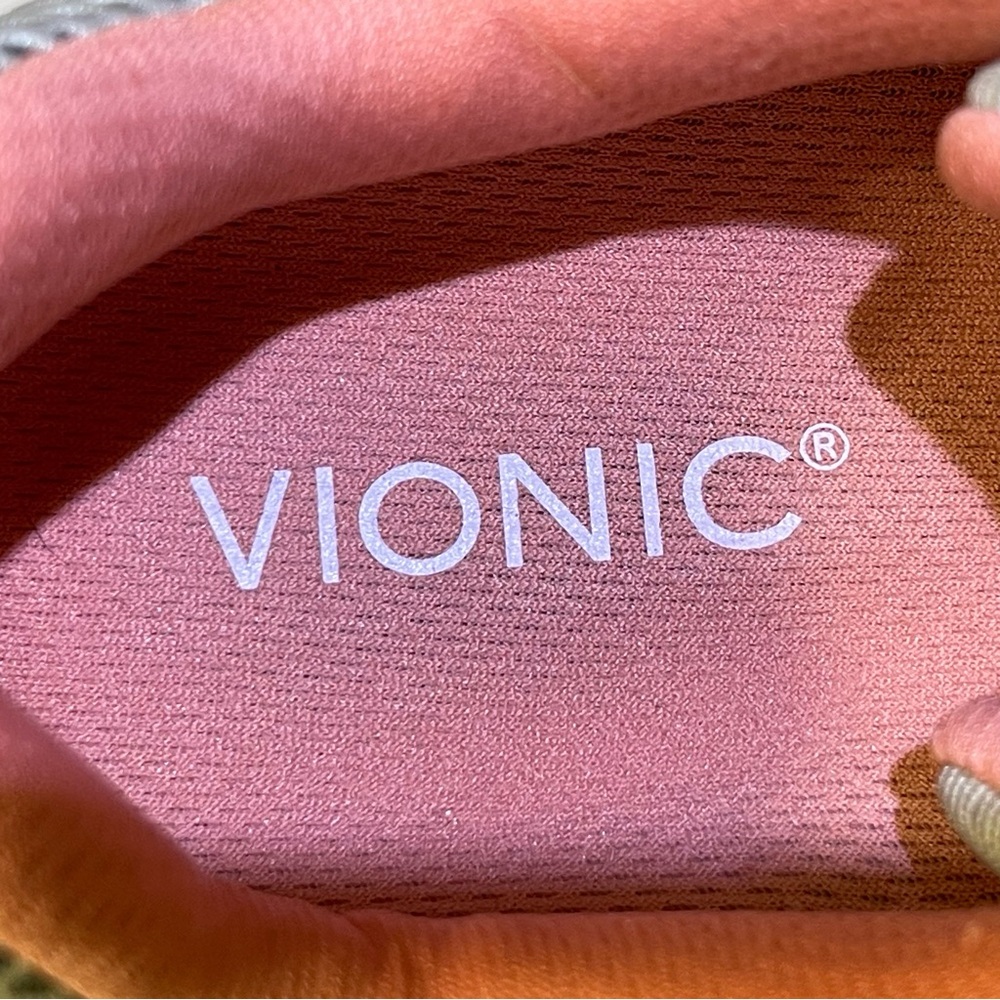 NWOT Vionic Jojo ombre  Women's Size 9.5 US Sneakers Textiles Grey Peac Lace Up - Picture 10 of 11